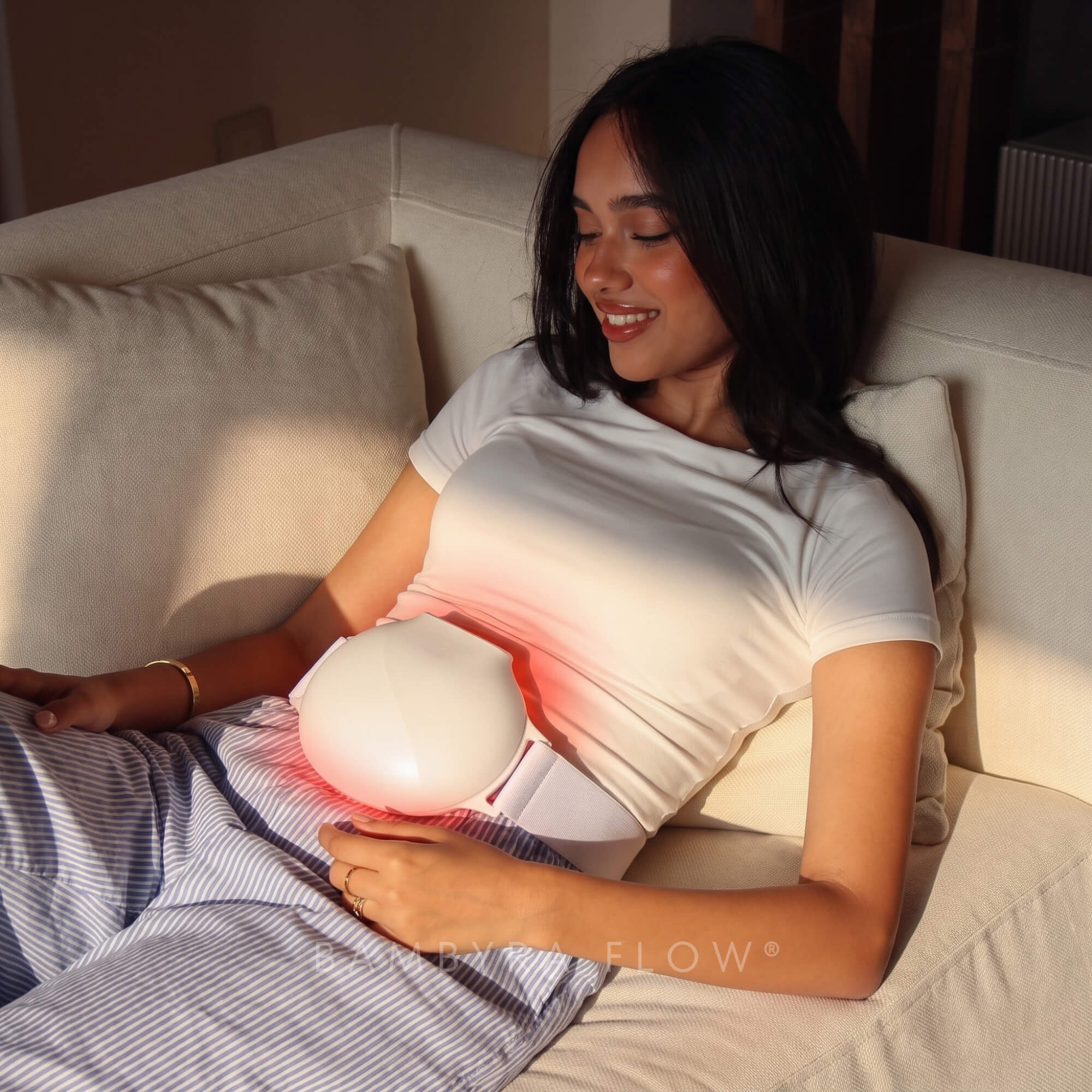 Bambyra Flow® šildantis menstruacijų masažuoklis