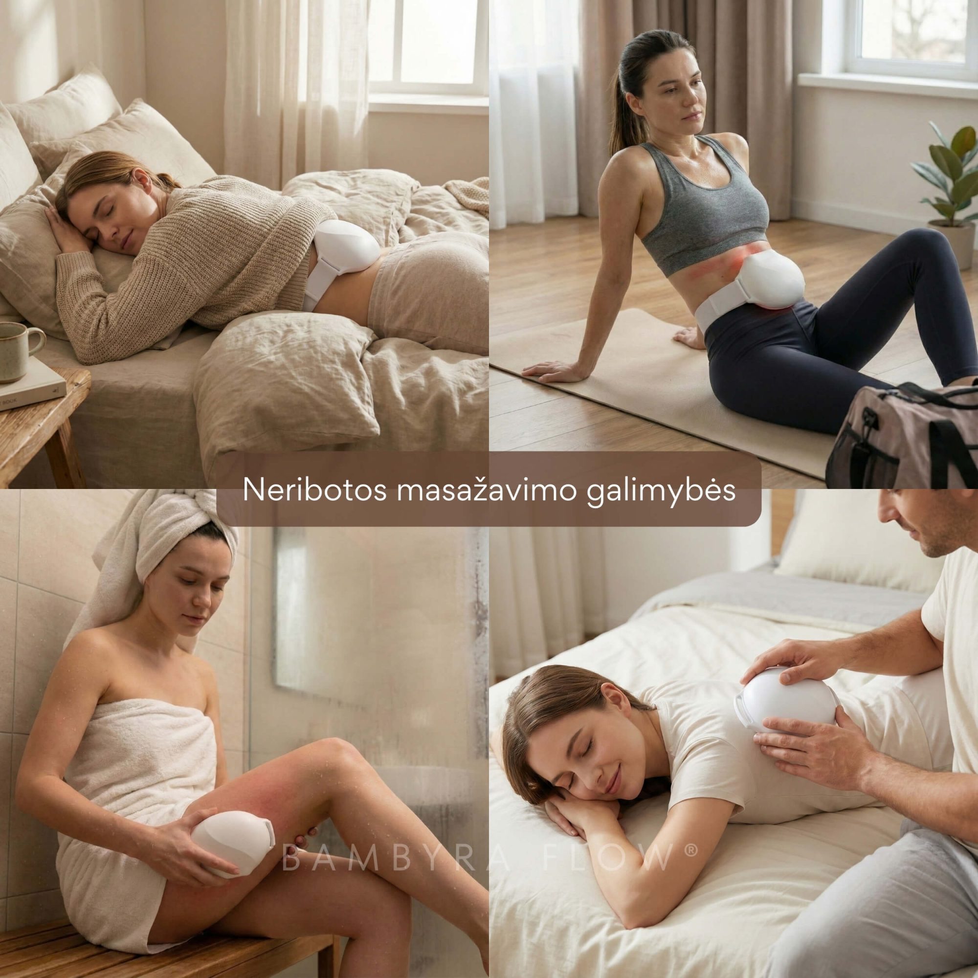 Bambyra Flow® šildantis menstruacijų masažuoklis